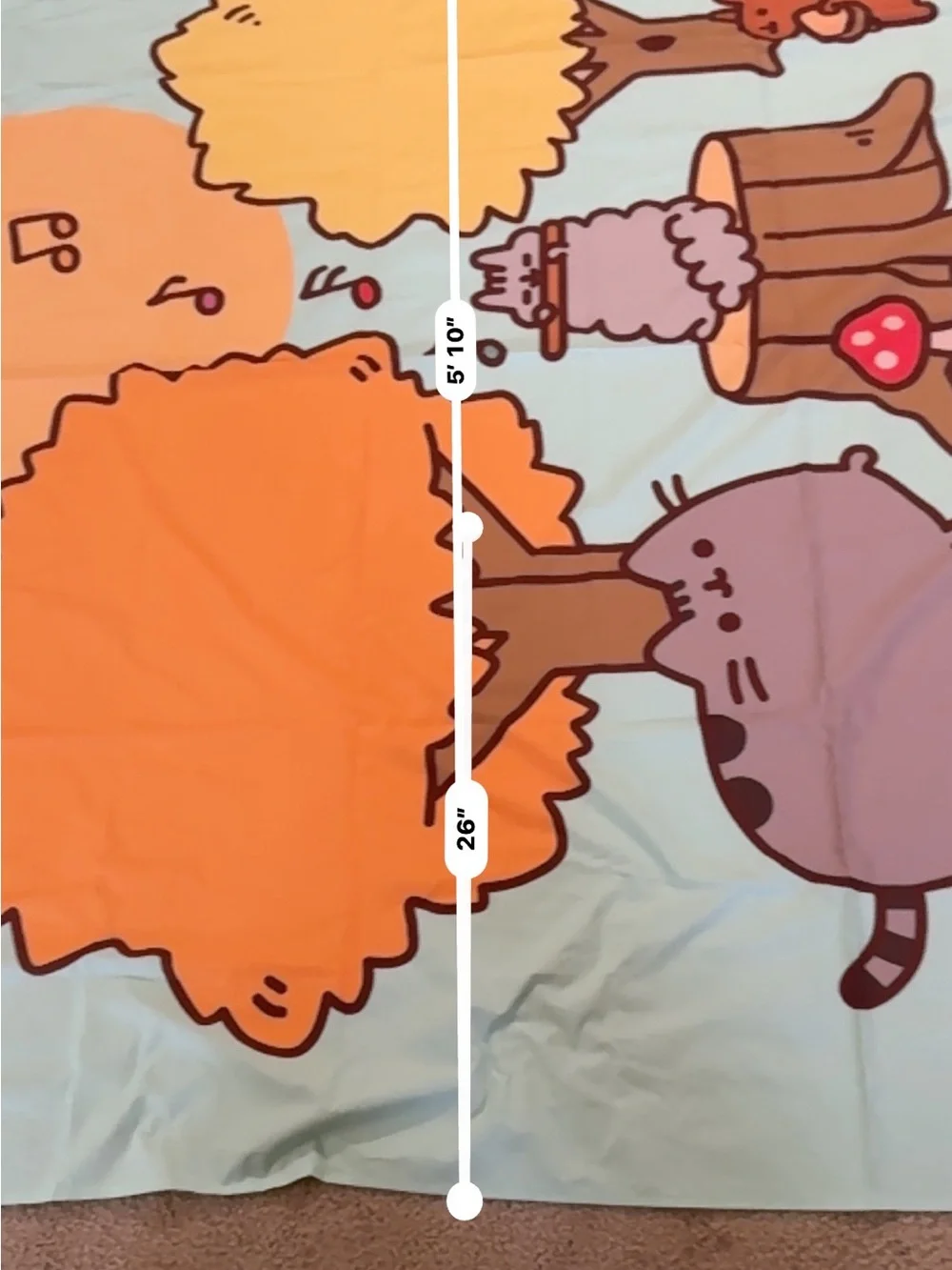 Pusheen Box Exclusive Fabric Shower Curtain  Fall 2017 ~ 70